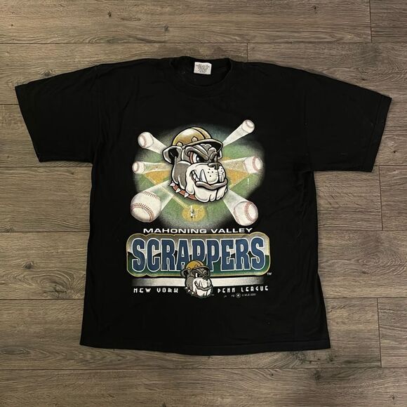 Vintage Y2K Mahoning Valley Scrappers T Shirt MILB‎ Cleveland Indians Affiliate - Picture 1 of 4